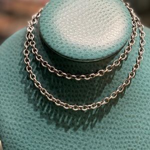 Uni-Sex 30in Oxidized Silver Chain. Designed by Armenta